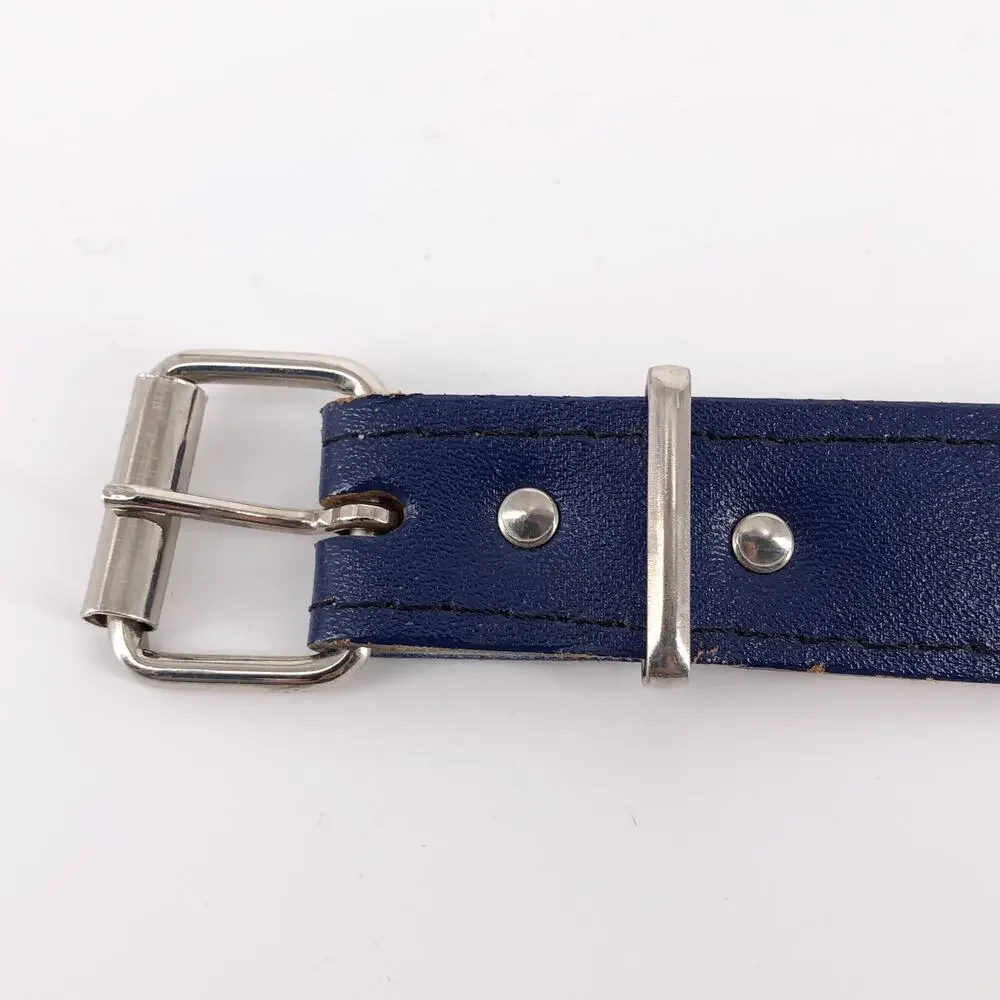 80s asymmetrical navy blue belt 1980s vintage
